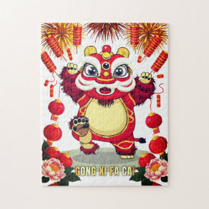 Lion Dance Jigsaw Puzzle for Kids