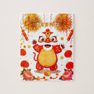 Lion Dance Puzzle for Kids