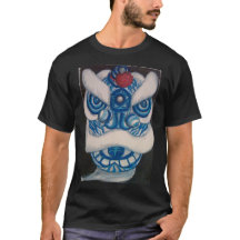 Lion Dance T-Shirt Blue Lion