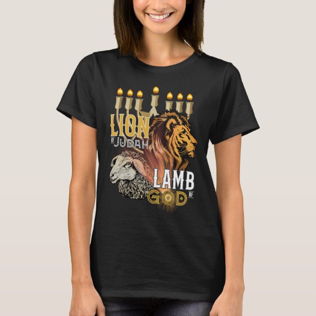 Lion de Juda Agneau de Dieu T-shirt femme (Devant)