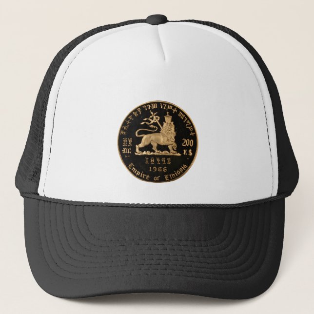 Lion de Juda - Haile Selassie - Casquette de camio (Devant)
