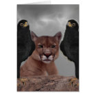 Lion de montagne aux aigles