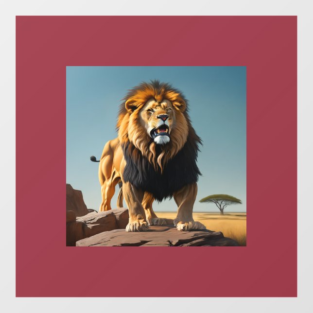 Lion design. window cling (Sheet)