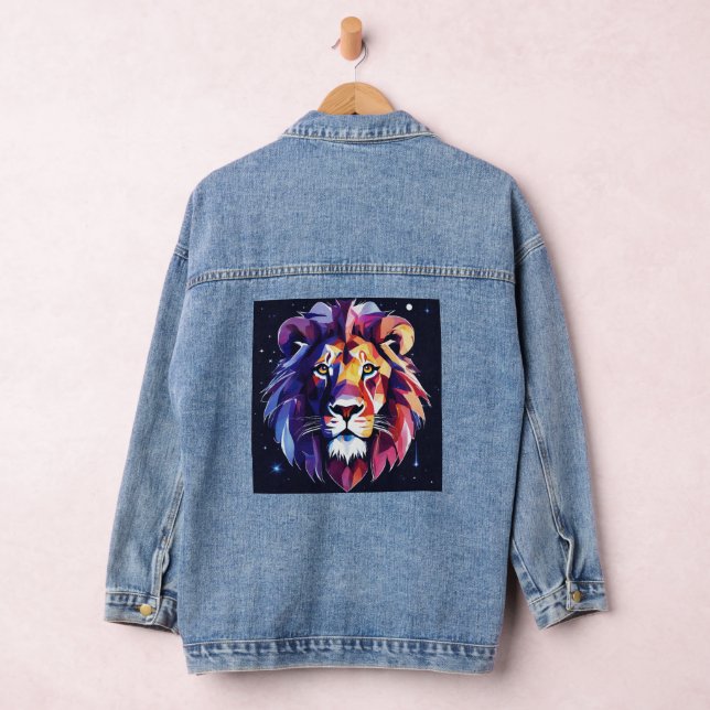 Lion designer denim jacket for women and men's  (Hangar)