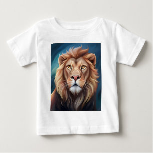 Lion Digital Art Portrait-56556 Baby T-Shirt