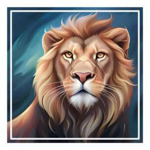 Lion Digital Art Portrait-56556 Photo Print
