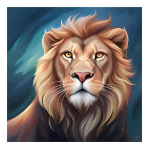 Lion Digital Art Portrait Photo Print