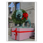 Lion d'institut d'art de Chicago décoré pour Noël