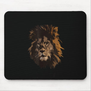 Lion Doesn' Wipe Sigma Lion Illustration Mouse Pad