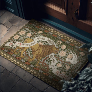 Lion Dove Wilderness Roses Walter Crane Doormat