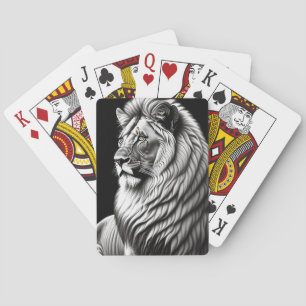 Lion Drawing Painting Art Playing Cards