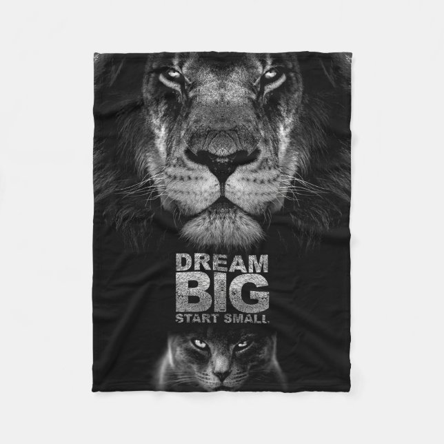 Lion Dream BIG Start Small Fleece Blanket (Front)