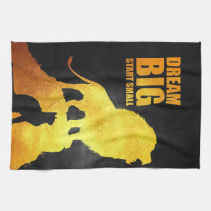 Lion Dream Big Start Small Kitchen Towel