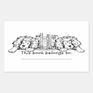 Lion Ends Personalized Bookplate Sticker