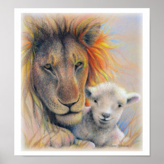 Lion et agneau, affiche