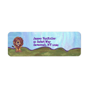 Lion Étiquettes de adresse personnalisés