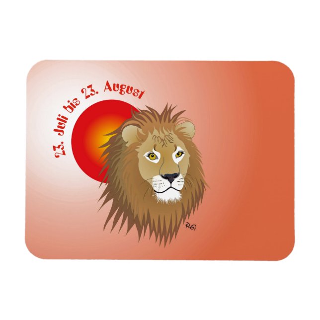 Lion - Étoile Flexi Magnet (Horizontal)