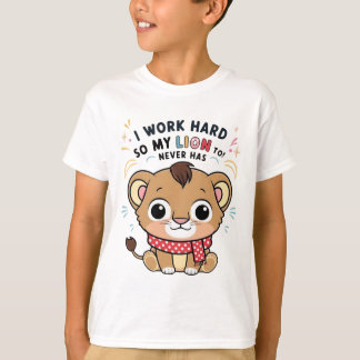 Lion Excitée - Joyeuse Jumping T-shirt Lion Cub