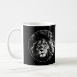 Lion Face Animals The King Pop Art Template Coffee Mug<br><div class="desc">Trendy Lion Face Animal King Elegant Template Classic Coffee Mug.</div>