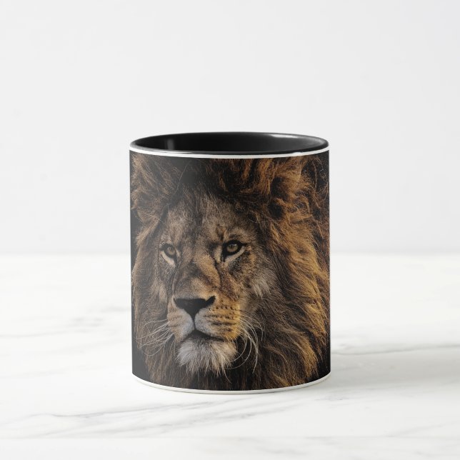 Lion Face Coffee Mug (Center)