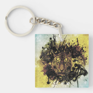 lion face keychain