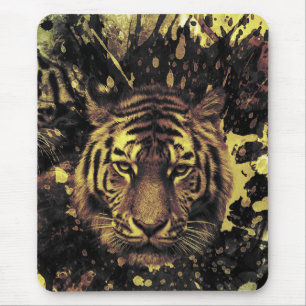 lion face mouse pad