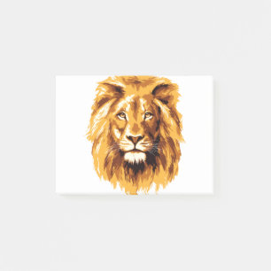 Lion face post-it notes