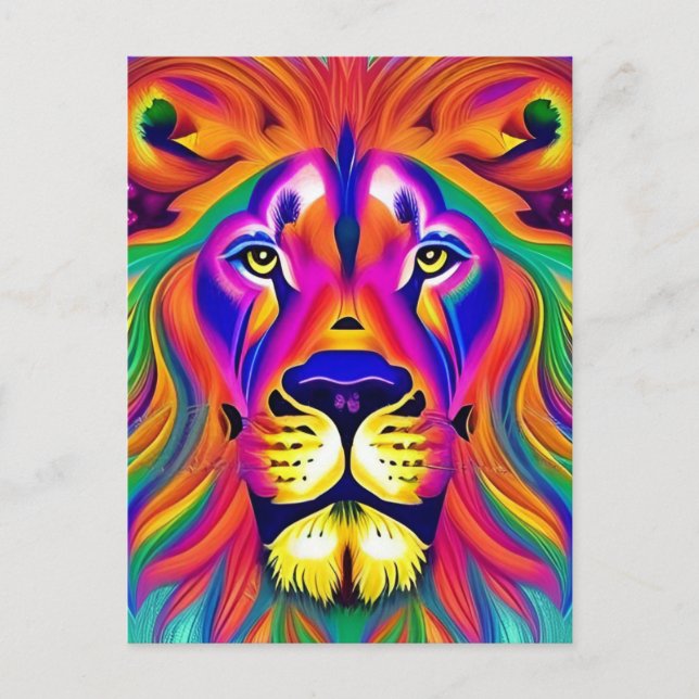 lion face postcard (Front)