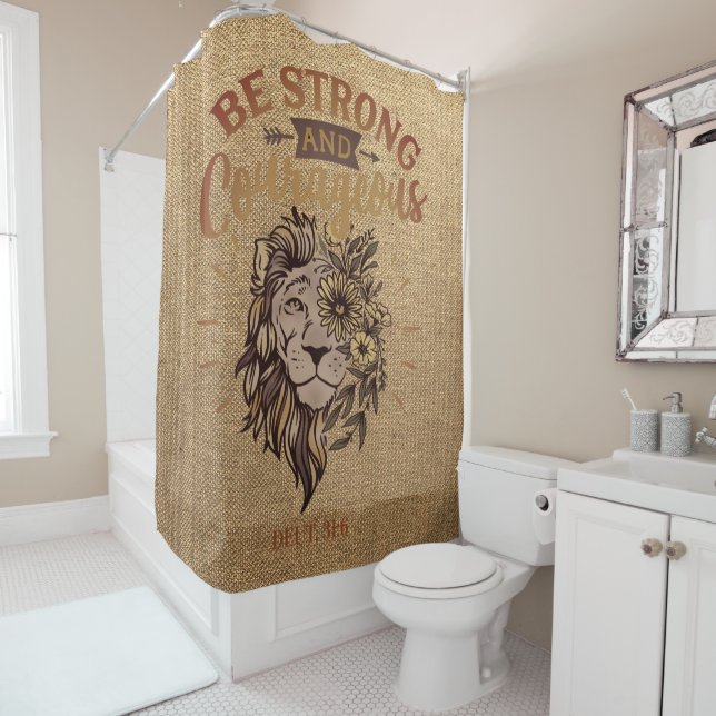 Lion Face Strong Courageous Christian Bible Verse (In Situ)