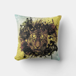 lion face throw pillow