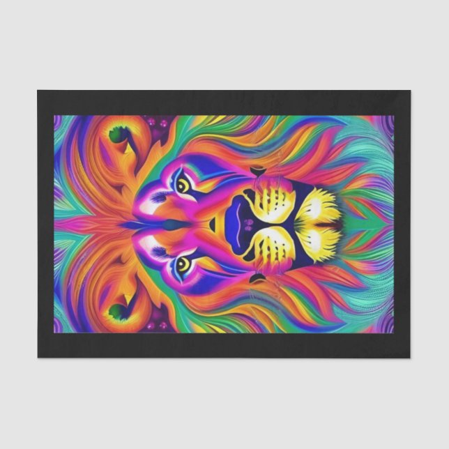 lion face tissue paper (Front)