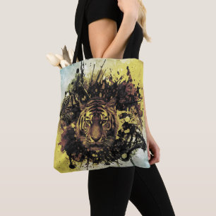 lion face tote bag