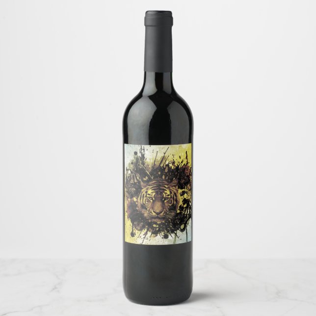 lion face wine label (Front)