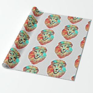 Lion Face Wrapping Paper