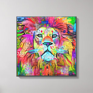 Lion-Face   Zazzle_Growshop. Canvas Print