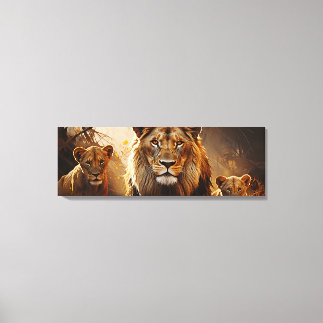 Lion family canvas print (Front)
