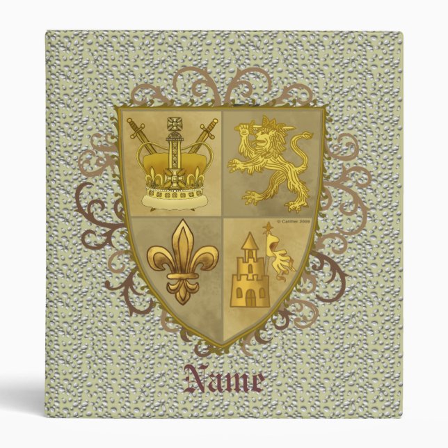 Lion Family Crest Surname Binder (Front)