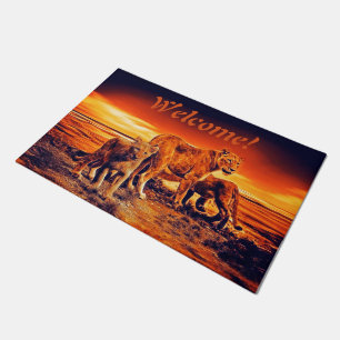 Lion Family Doormat