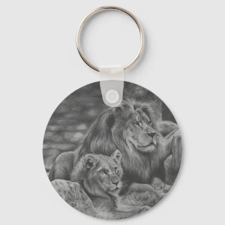 Lion family keychain