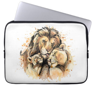 Lion Family Laptop Sleeve