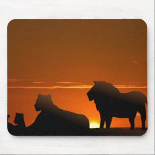lion family mouse pad
