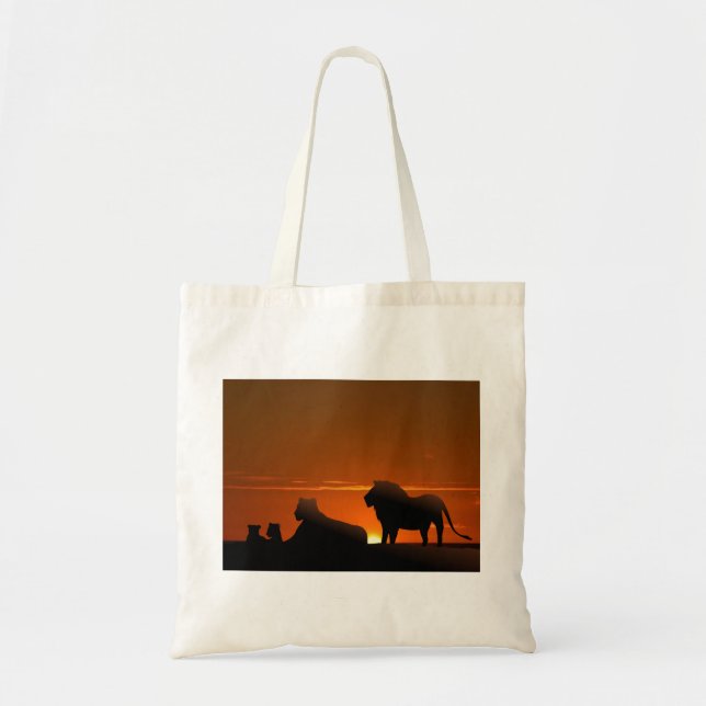 lion family tote bag (Front)