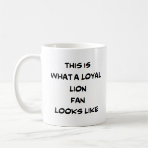 lion fan, loyal coffee mug