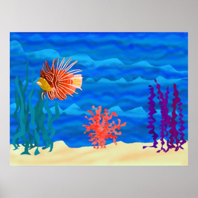Lion fish ocean poster (Front)