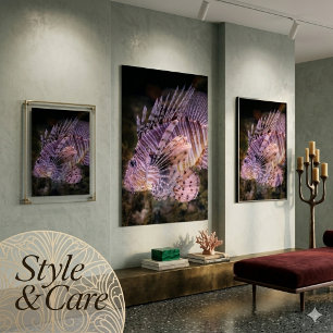 Lion Fish Wall Poster Custom Ocean Design