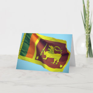 lion flag card