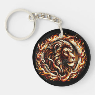 Lion Flamboyant dans un Anneau de Flammes d'Astrol