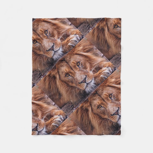 Lion Fleece Blanket (Front)