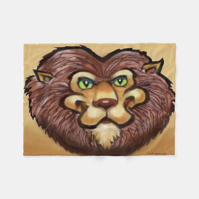 Lion Fleece Blanket (Front (Horizontal))