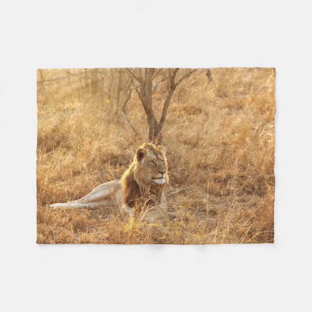Lion Fleece Blanket (Front (Horizontal))